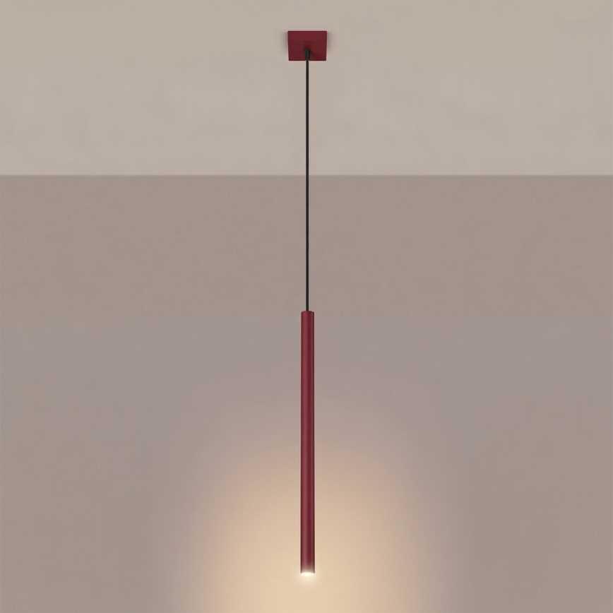 Luster na sajli PASTELO 1xG9/8W/230V crvena