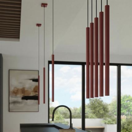Luster na sajli PASTELO 1xG9/8W/230V crvena