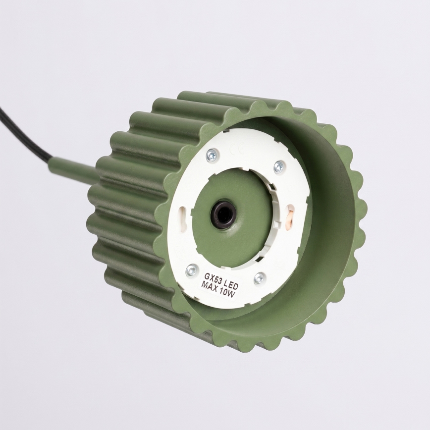 Visilica na sajli AURA 1xGX53/10W/230V, zelene boje