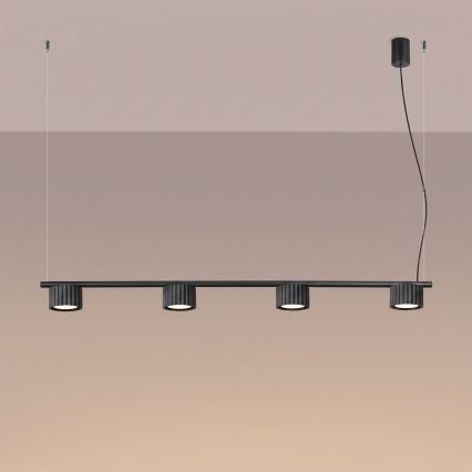 Luster na sajli AURA 4xGX53/10W/230V crna