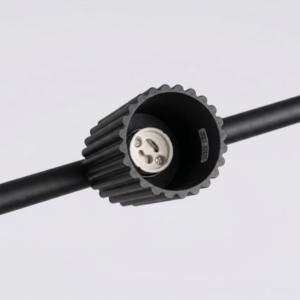 Luster na lanku KARBON 4xGU10/10W/230V crna