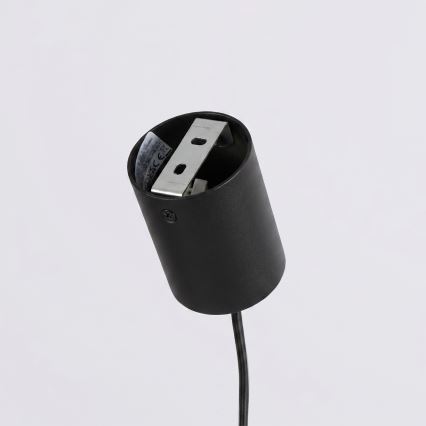 Luster na lanku KARBON 4xGU10/10W/230V crna