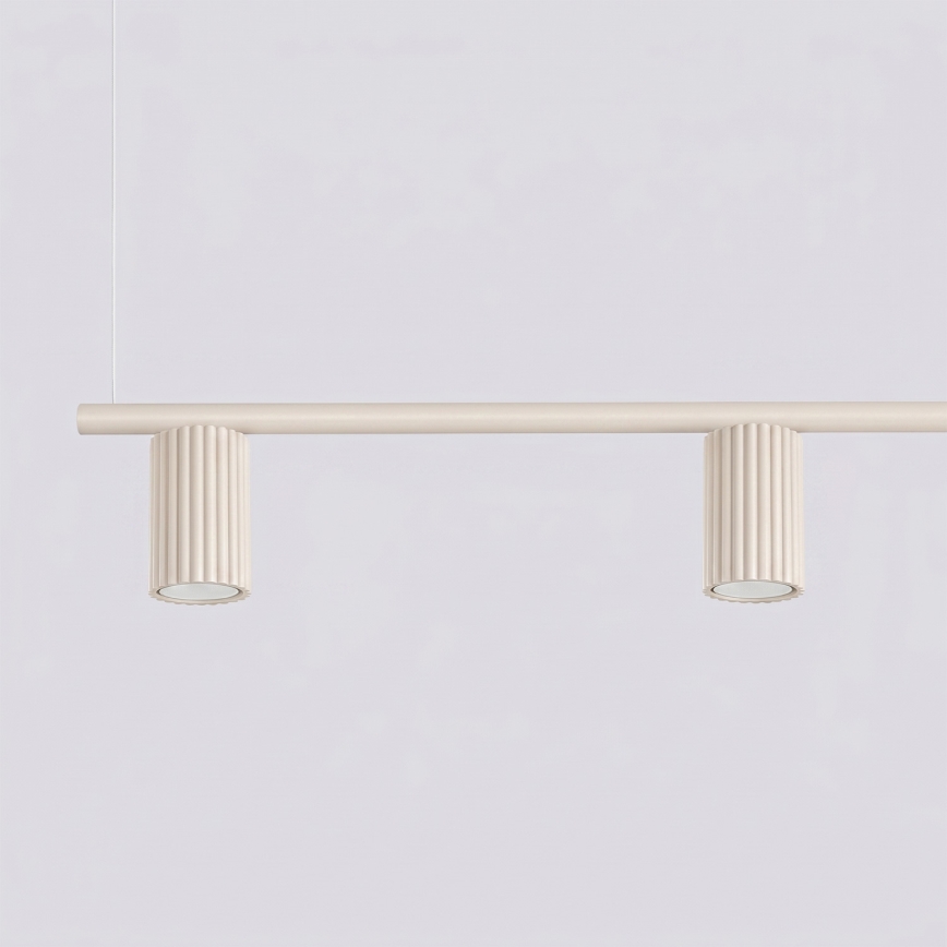 Luster na sajli KARBON 4xGU10/10W/230V krem boje