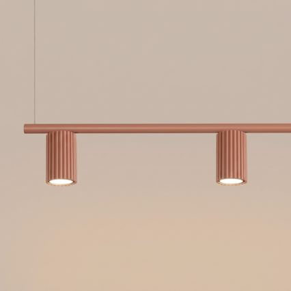 Luster na sajli KARBON 4xGU10/10W/230V narandžast