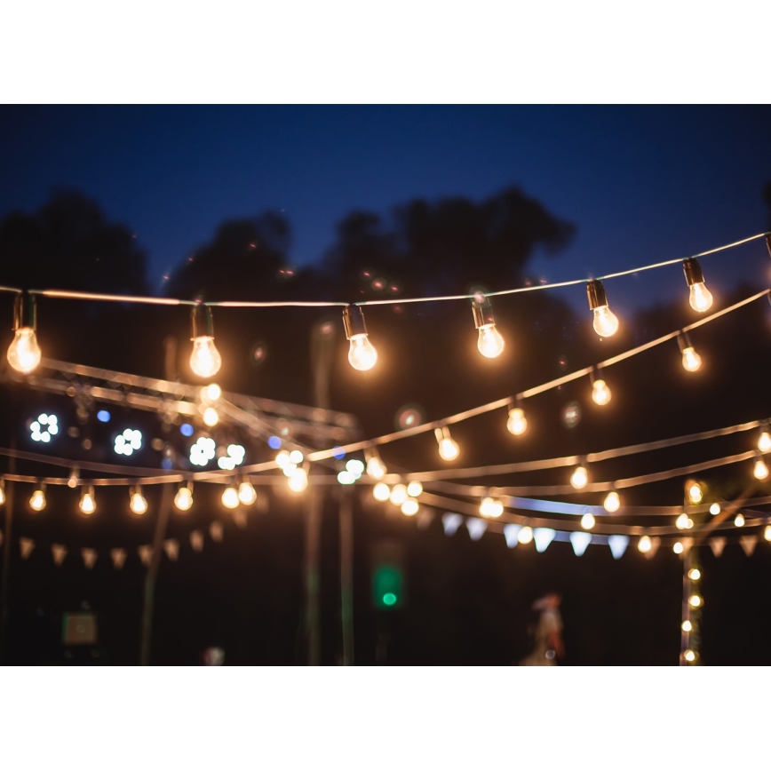 Spoljašnja dekorativna girlanda GIRLANDA 12 m 10xE27/15W/230V IP44
