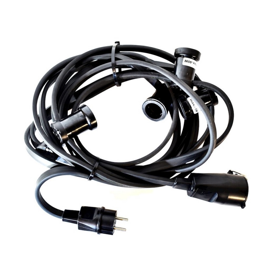 Spoljašnja dekorativna girlanda GIRLANDA 12 m 10xE27/15W/230V IP44