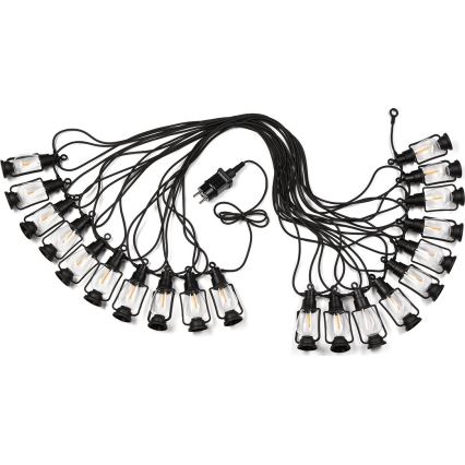 Spoljašnja dekorativna girlanda GIRLANDA 20xLED 20m IP44 topla bela