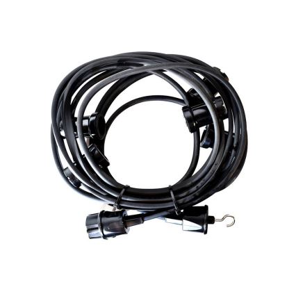 Spoljašnja dekorativna girlanda GIRLANDA — dužina 22 m, 20 grla E27, maks. 15 W po grlu, 230 V, IP44