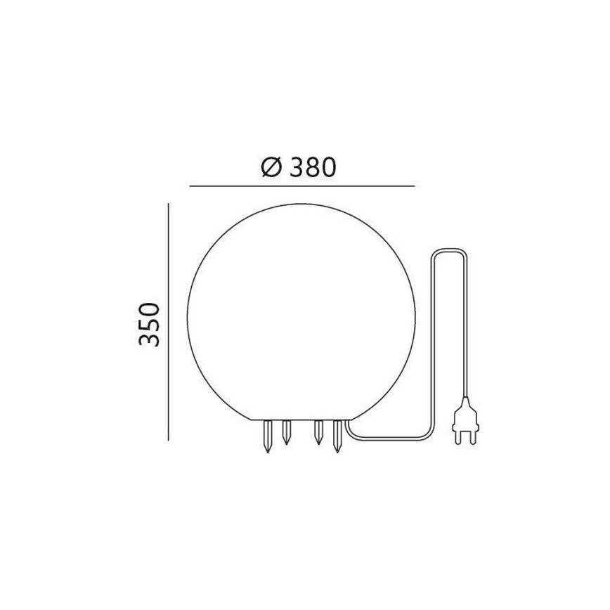 Spoljašnja dekorativna svetiljka GARDEN BALL 1xE27/40W/230V IP65 prečnik 38 cm