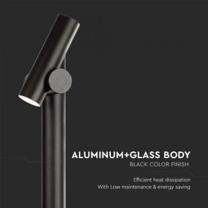 Spoljašnja fleksibilna LED lampa 4W/230V 3000K IP44 100 cm crna