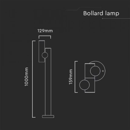 Spoljašnja fleksibilna LED lampa 4W/230V 3000K IP44 100 cm crna