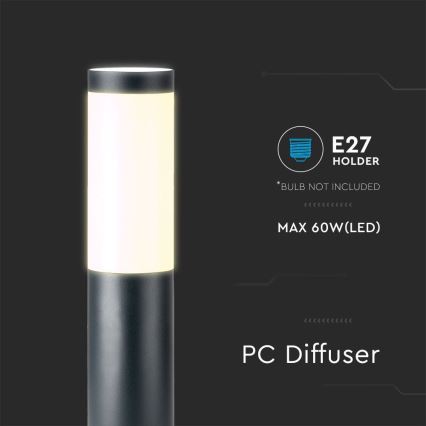 Spoljašnja lampa 1xE27/60W/230V IP44 110cm antracit