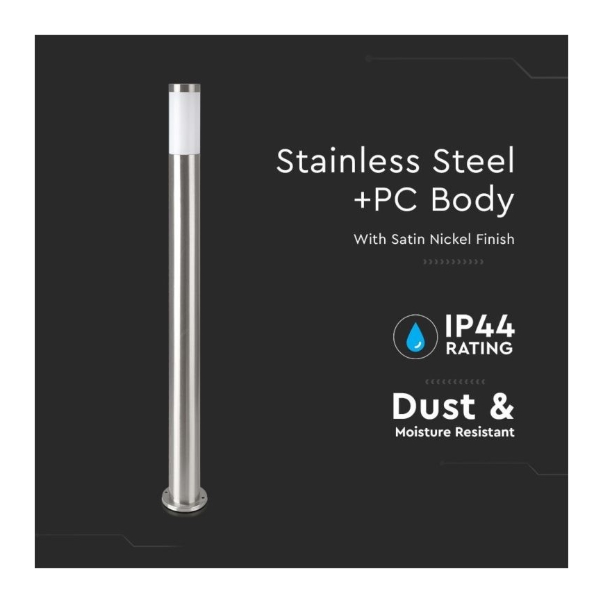 Spoljašnja lampa 1xE27/60W/230V IP44 110cm mat hrom