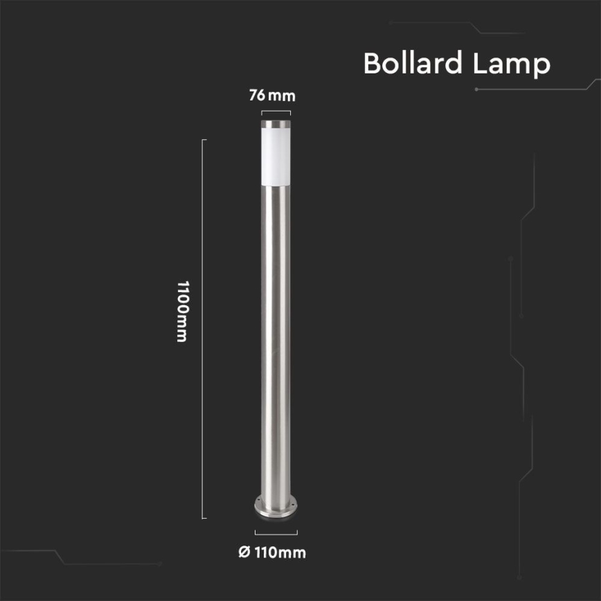 Spoljašnja lampa 1xE27/60W/230V IP44 110cm mat hrom