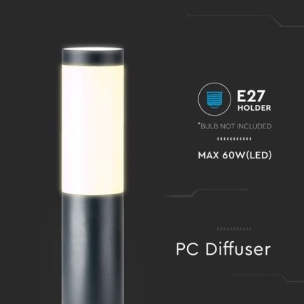 Spoljašnja lampa 1xE27/60W/230V IP44 45cm antracit