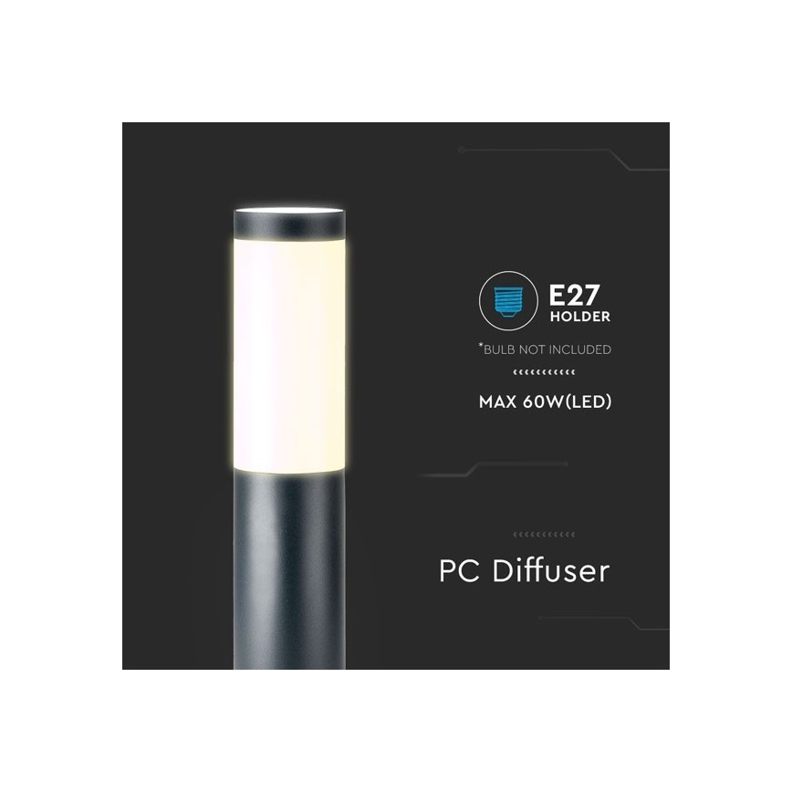 Spoljašnja lampa 1xE27/60W/230V IP44 45cm antracit