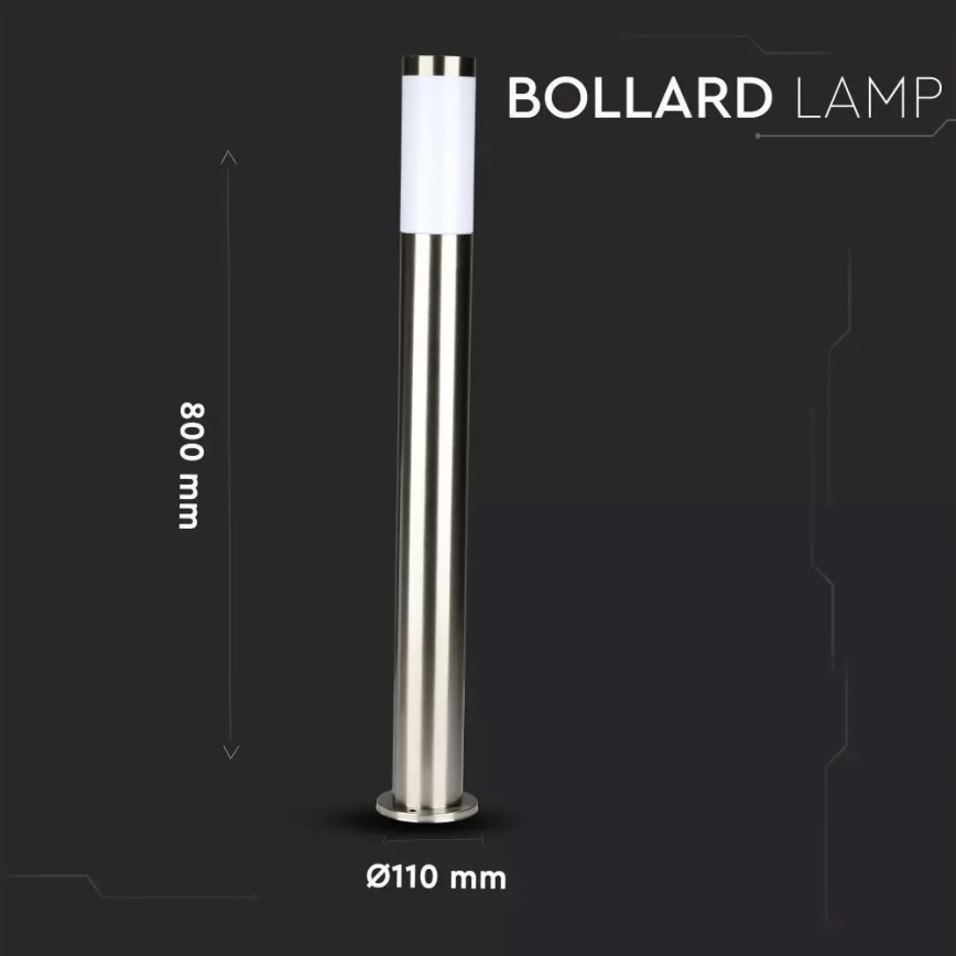 Spoljašnja lampa 1xE27/60W/230V IP44 80 cm matni hrom