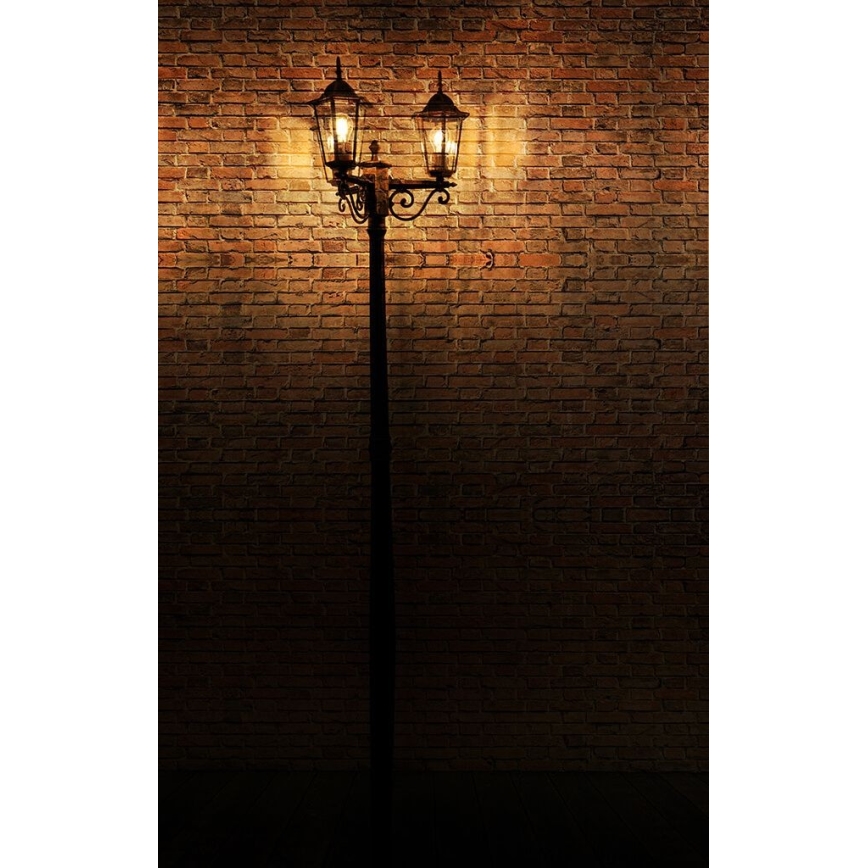 Spoljašnja lampa 3xE27/20W/230V IP43 2,58 m crna