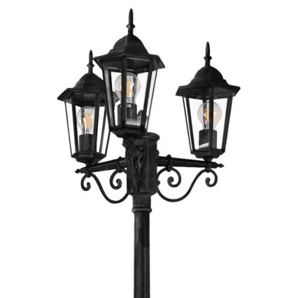 Spoljašnja lampa 3xE27/20W/230V IP43 2,58 m crna