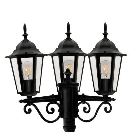 Spoljašnja lampa 3xE27/20W/230V IP43 2,58 m crna