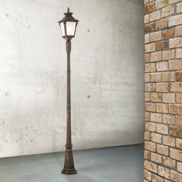Spoljašnja lampa AIKO 1xE27/60W/230V 240 cm IP23 bronza/patina