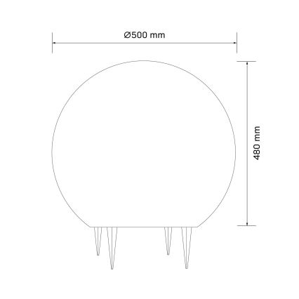 Spoljašnja lampa ARGENTO 1xE27/15W/230V prečnik 50 cm IP65 bela