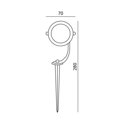 Spoljašnja lampa BLAKE UNO 1xGU10/35W/230V IP65 crna