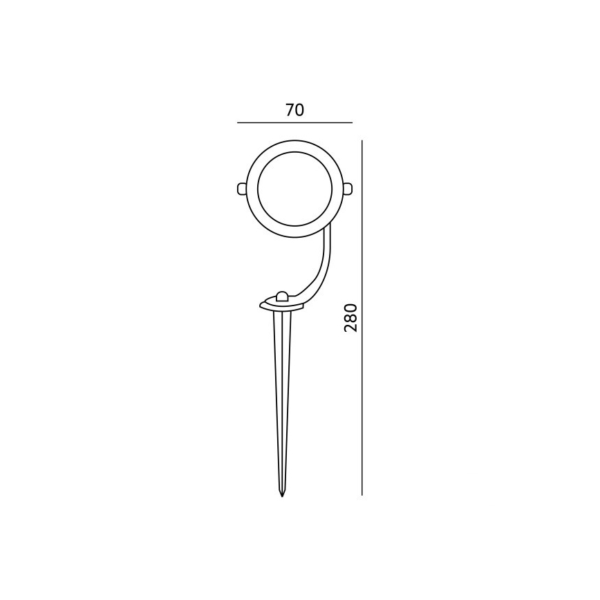 Spoljašnja lampa BLAKE UNO 1xGU10/35W/230V IP65 crna