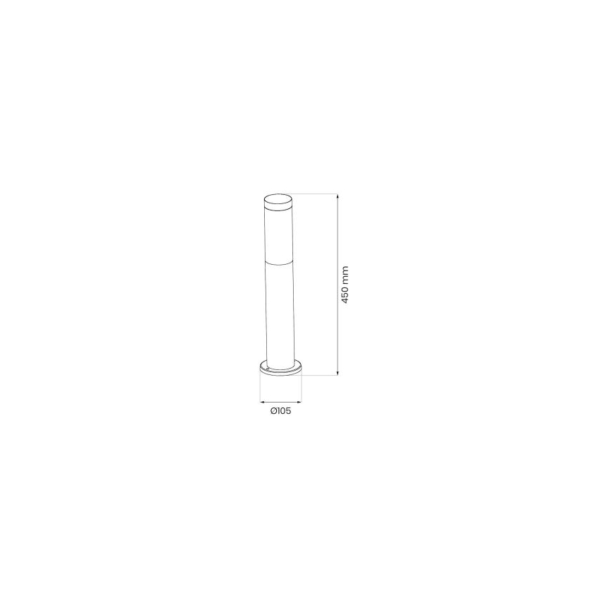 Spoljašnja lampa BROOKLYN 1xE27/60W/230V 45 cm IP44 mat hrom