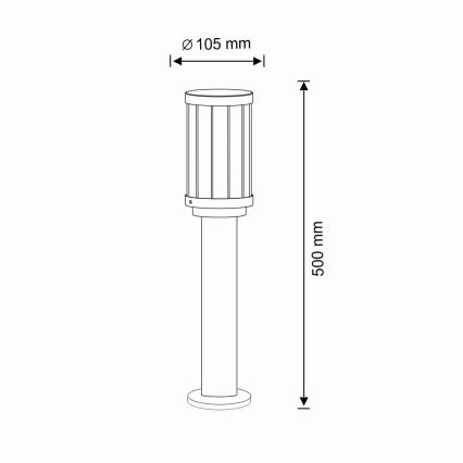 Spoljašnja lampa FIORD 1xE27/10W/230V IP44