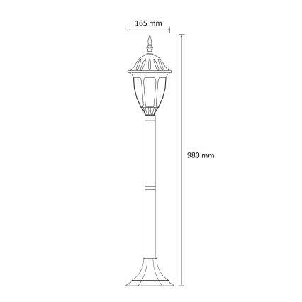 Spoljašnja lampa FLORENCJA 1xE27/20W/230V IP43