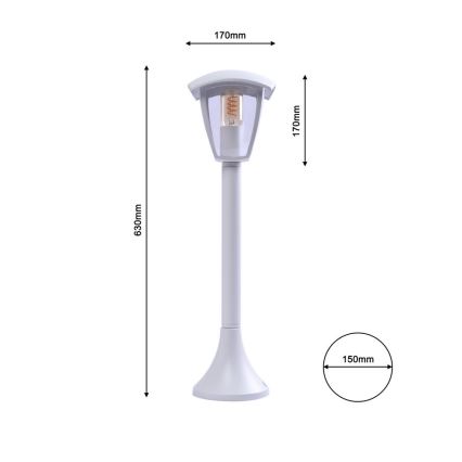 Spoljašnja lampa FOX 1xE27/40W/230V IP44 bela
