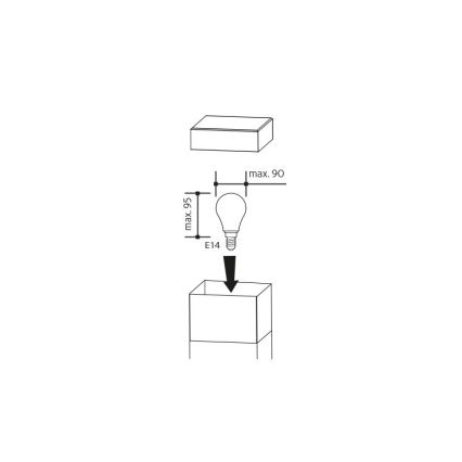 Spoljašnja lampa GARD 1xE14/60W/230V IP44
