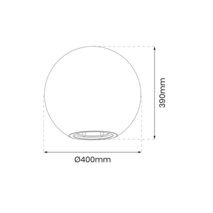 Spoljašnja lampa GLOBO 1xE27/60W/230V, prečnika 40 cm, IP44