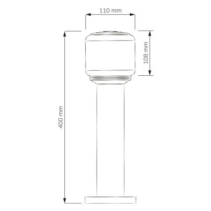 Spoljašnja lampa MADRID 1xE27/12W/230V 40 cm IP44 crna
