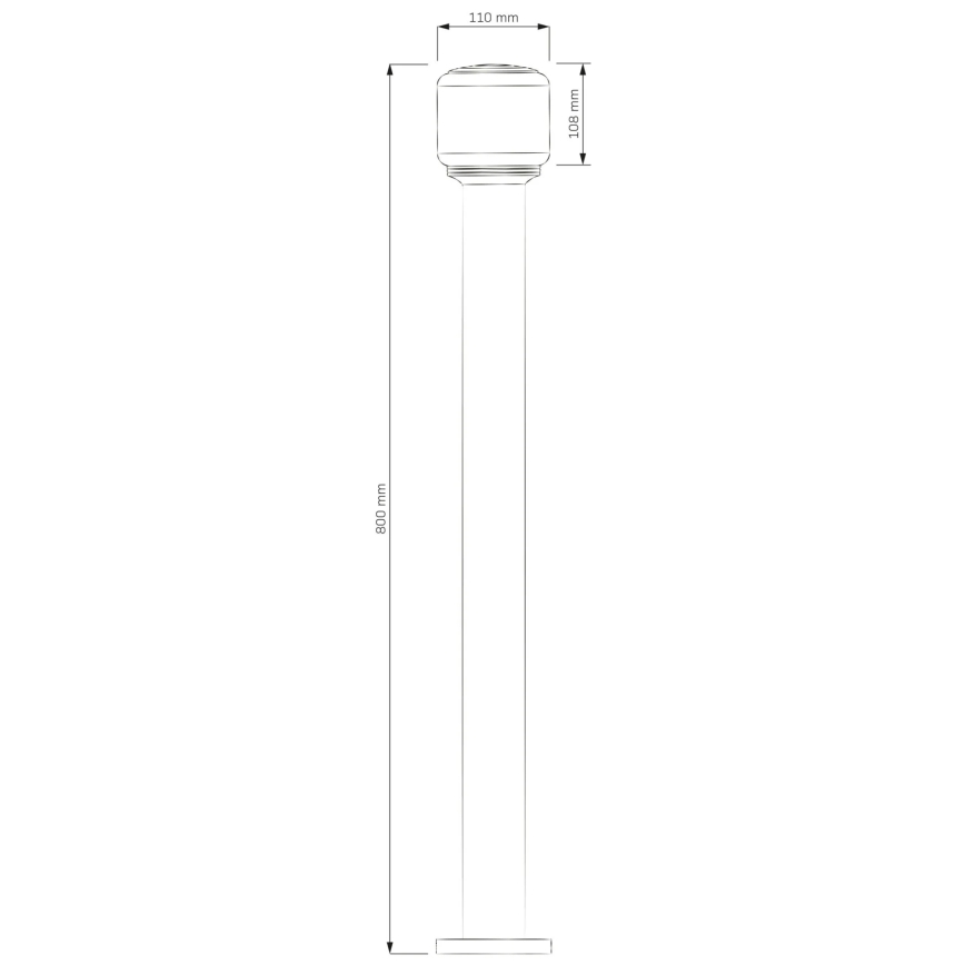 Spoljašnja lampa MADRID 1xE27/12W/230V 80 cm IP44 crna
