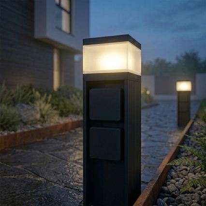 Spoljašnja lampa sa 2 utičnice VESPER 1xG9/5W/230V IP44 30 cm crna
