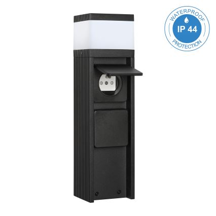 Spoljašnja lampa sa 2 utičnice VESPER 1xG9/5W/230V IP44 30 cm crna