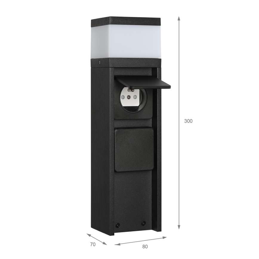 Spoljašnja lampa sa 2 utičnice VESPER 1xG9/5W/230V IP44 30 cm crna