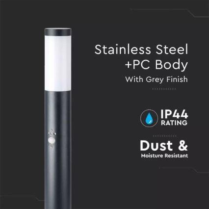 Spoljašnja lampa sa senzorom 1xE27/60W/230V IP44 110cm antracit