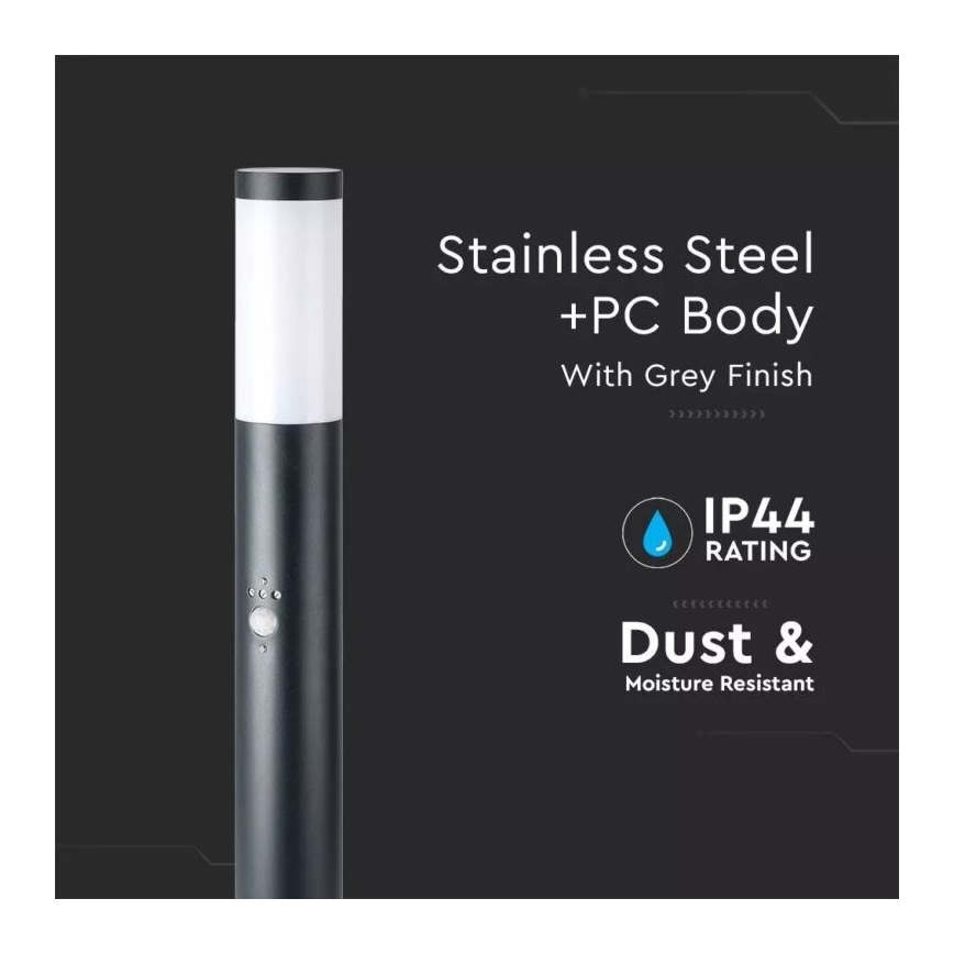 Spoljašnja lampa sa senzorom 1xE27/60W/230V IP44 110cm antracit