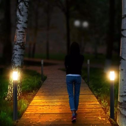 Spoljašnja lampa sa senzorom 1xE27/60W/230V IP44 110cm crna