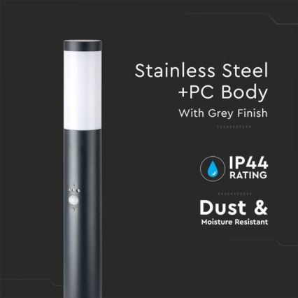 Spoljašnja lampa sa senzorom 1xE27/60W/230V IP44 80cm antracit