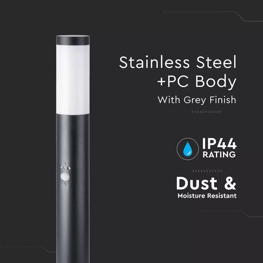 Spoljašnja lampa sa senzorom 1xE27/60W/230V IP44 80cm crna