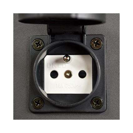 Spoljna lampa sa utičnicom NEW YORK 1xE27/12W/230V IP44 44 cm antracit