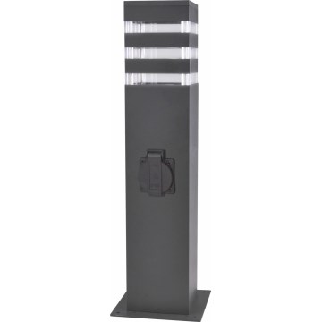 Spoljašnja lampa TEKSAS sa utičnicom 1xE27/20W/230V, 44 cm, IP44, antracit
