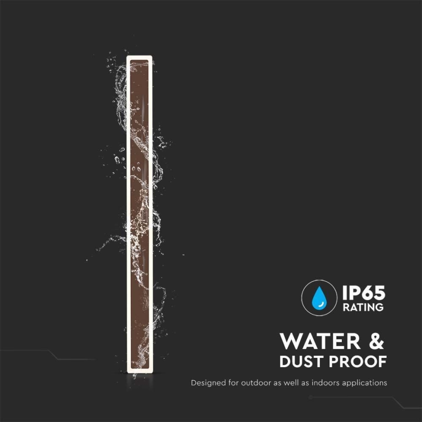 Spoljašnja LED zidna svetiljka LED/17W/230V 3000K IP65 braon