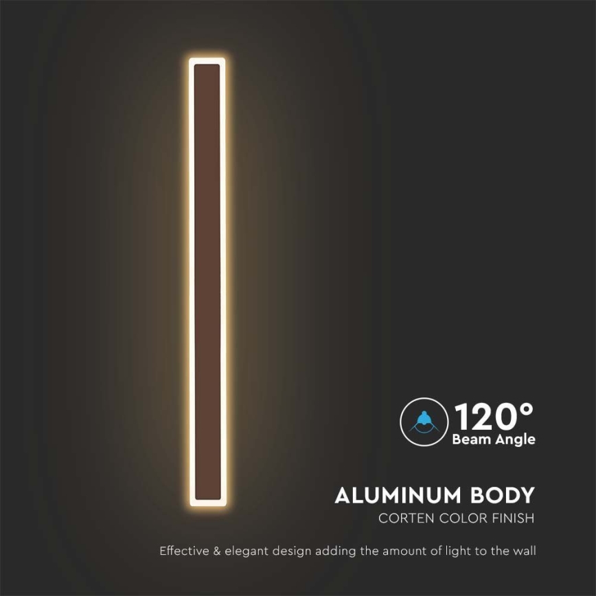 Spoljašnja LED zidna svetiljka LED/17W/230V 3000K IP65 braon