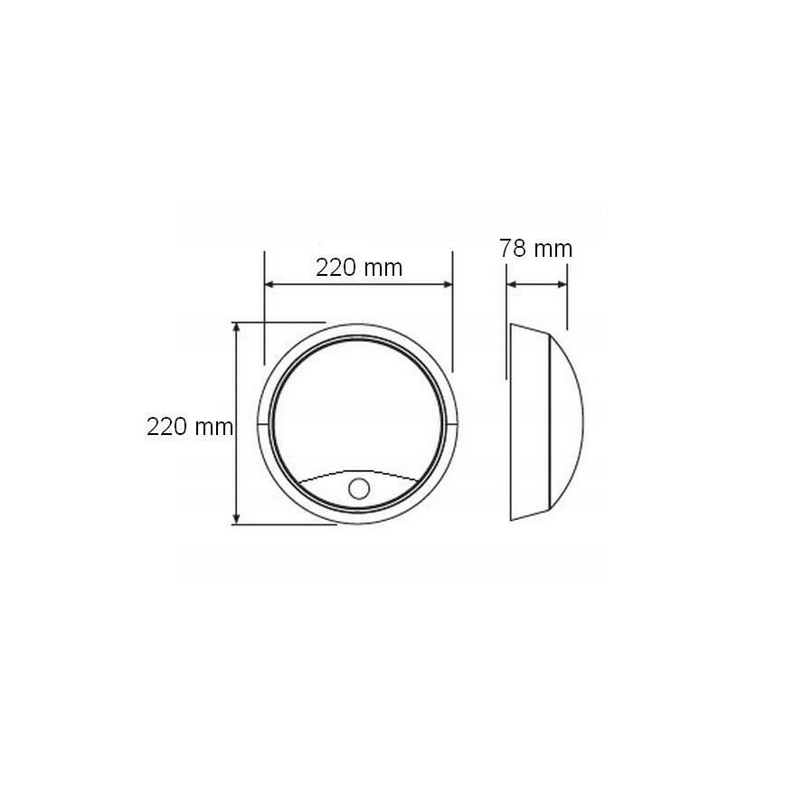 Spoljašnja LED zidna svetiljka sa senzorom LED/15W/230V 4000K IP65