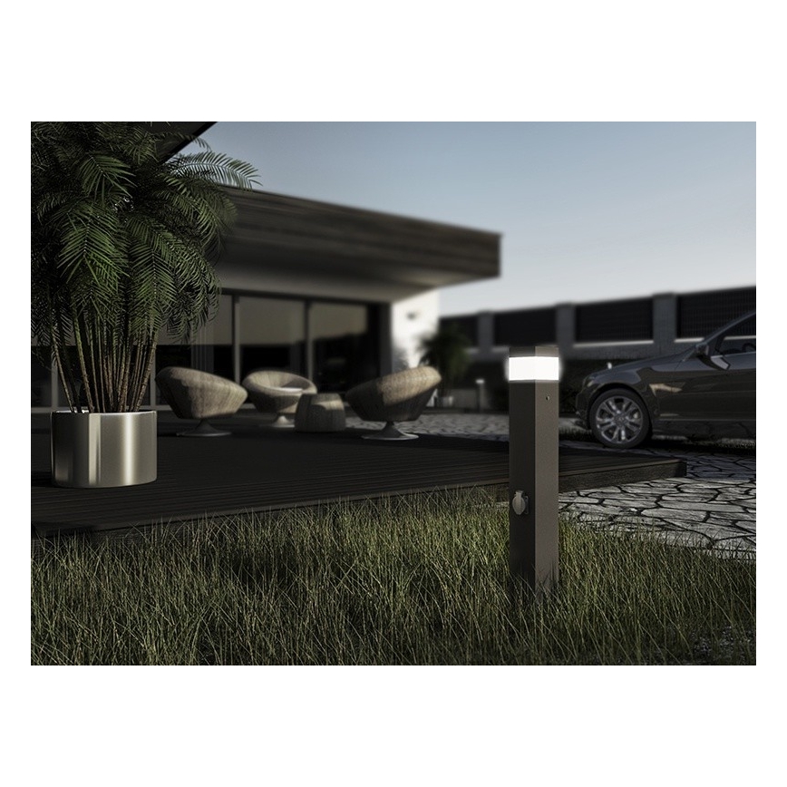 Spoljašnja senzorna lampa sa utičnicom GARD 1xE14/60W IP44